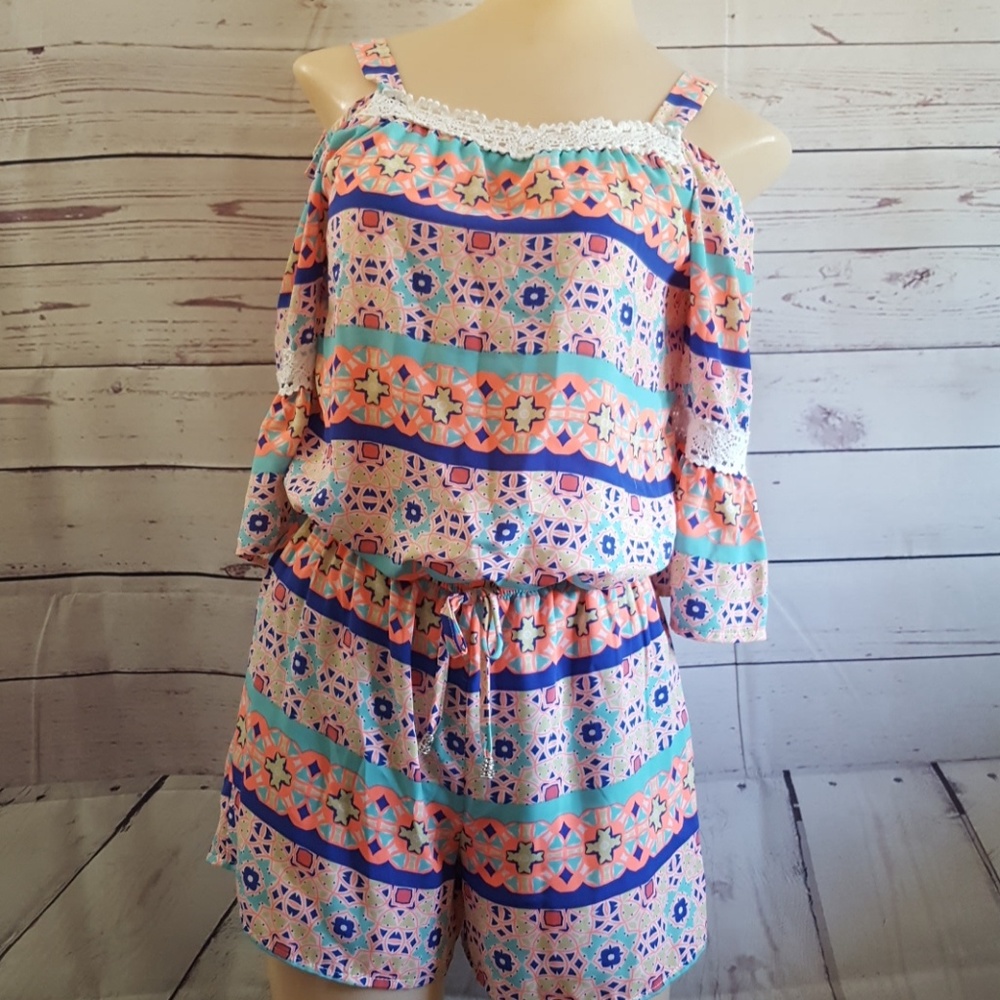 Cold shoulder romper